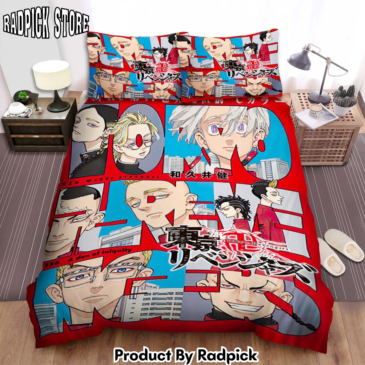 Radpick tokyo revengers characters in red duvet cover bedroom sets comfortable bedding sets rp327711